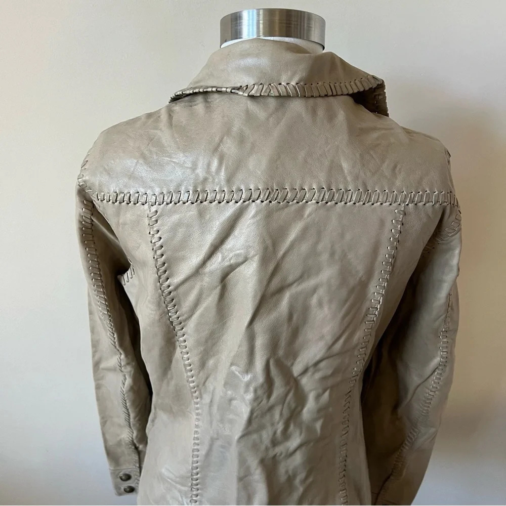 Free People We thefree crescent moon genuine leather jacket 17892 - Picture 6 of 10